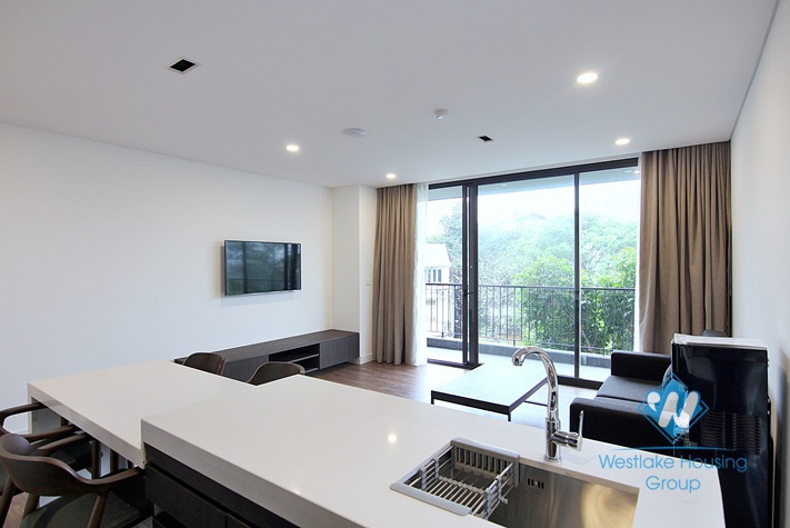 Balcony with lake view 1 bedroom apartment for rent in To Ngoc Van, Tay Ho